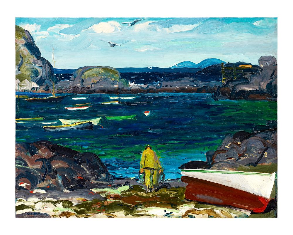 George Wesley Bellows poster, The Harbor painting (1913). Original from Minneapolis Institute of Art. Digitally enhanced by…
