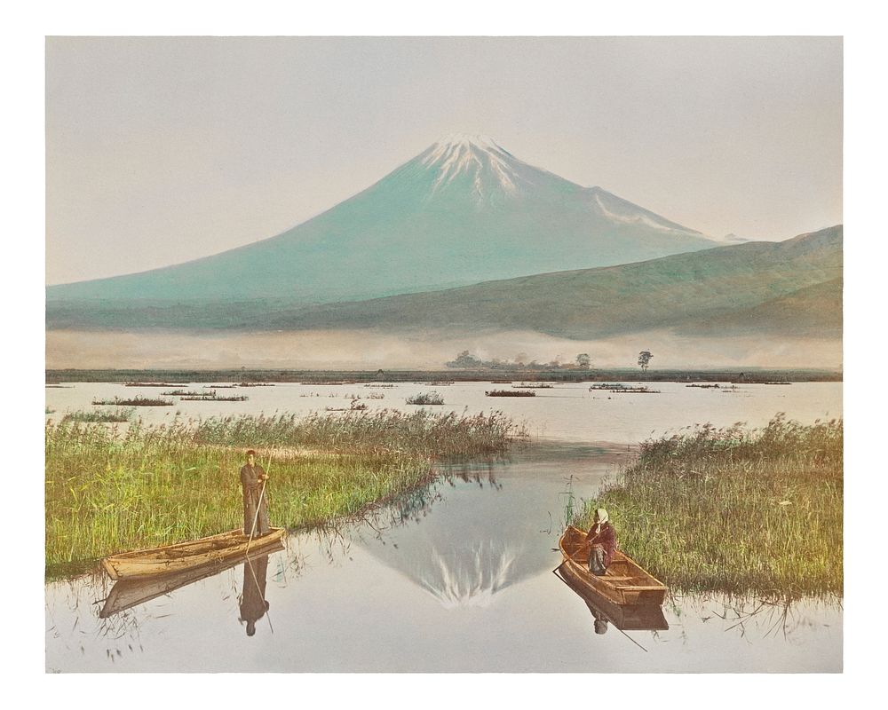 Mount Fuji wall art (1897) by Kazumasa Ogawa. Original from the J. Paul Getty Museum. Digitally enhanced by rawpixel.