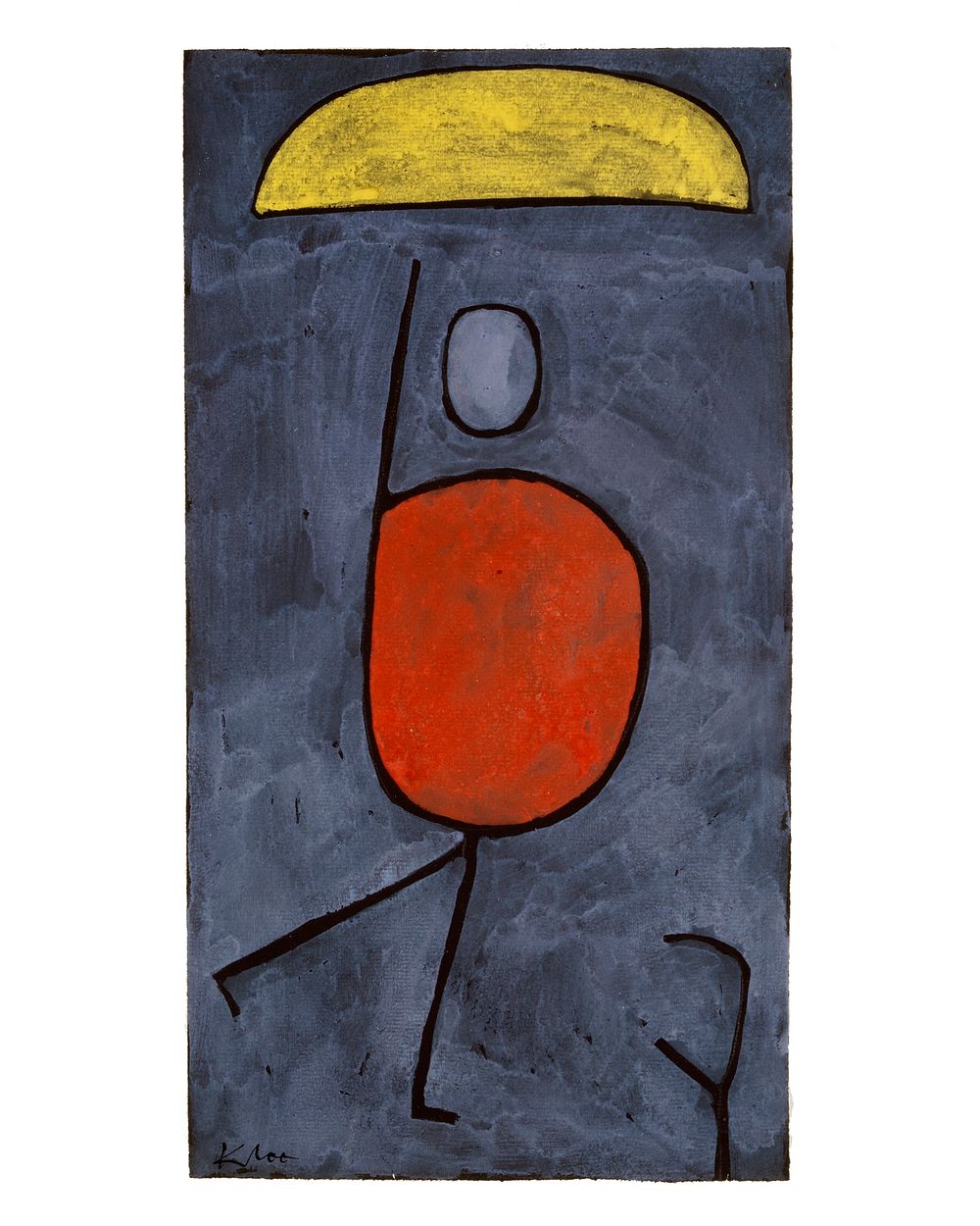 Paul Klee wall art, With umbrella painting (1939). Original from the Kunstmuseum Basel Museum. Digitally enhanced by…