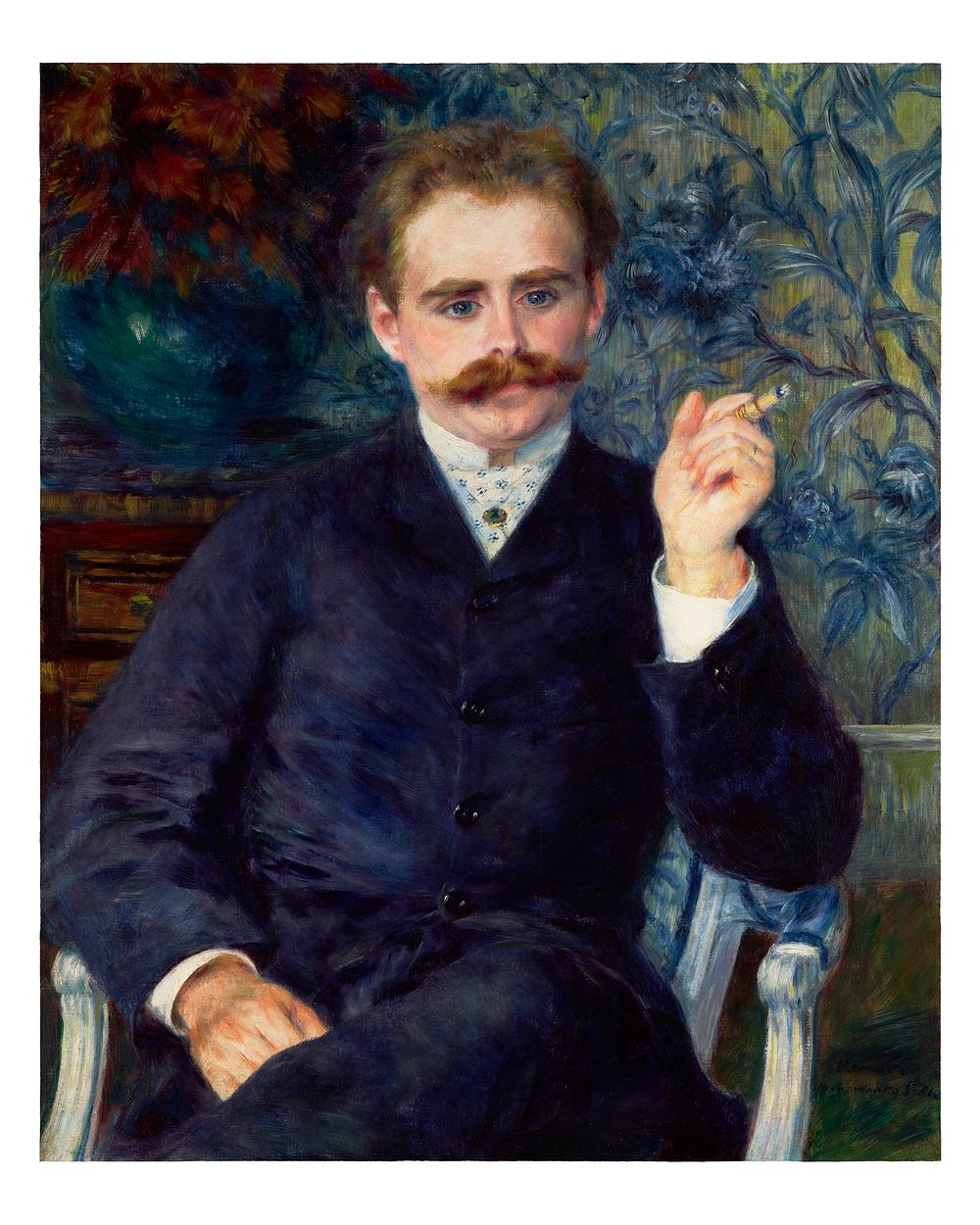 Pierre-Auguste Renoir poster, Albert Cahen painting (1881). Original from The Getty. Digitally enhanced by rawpixel.