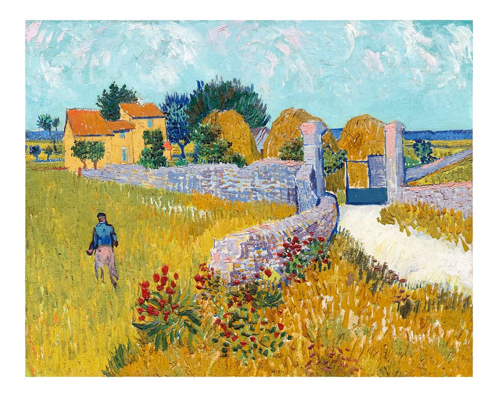 Van Gogh art print, vintage Farmhouse in Provence wall decor (1888). Original from The National Gallery of Art. Digitally…