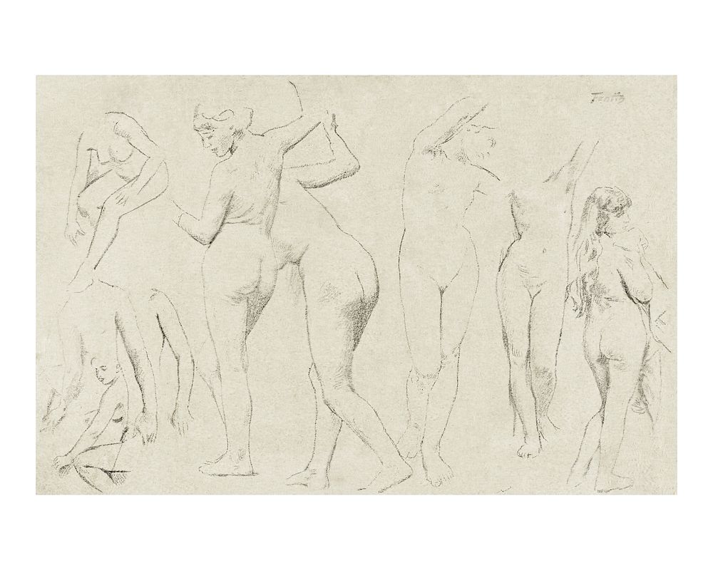 Women drawing poster, remix from the artwork of Henri Fantin-Latour