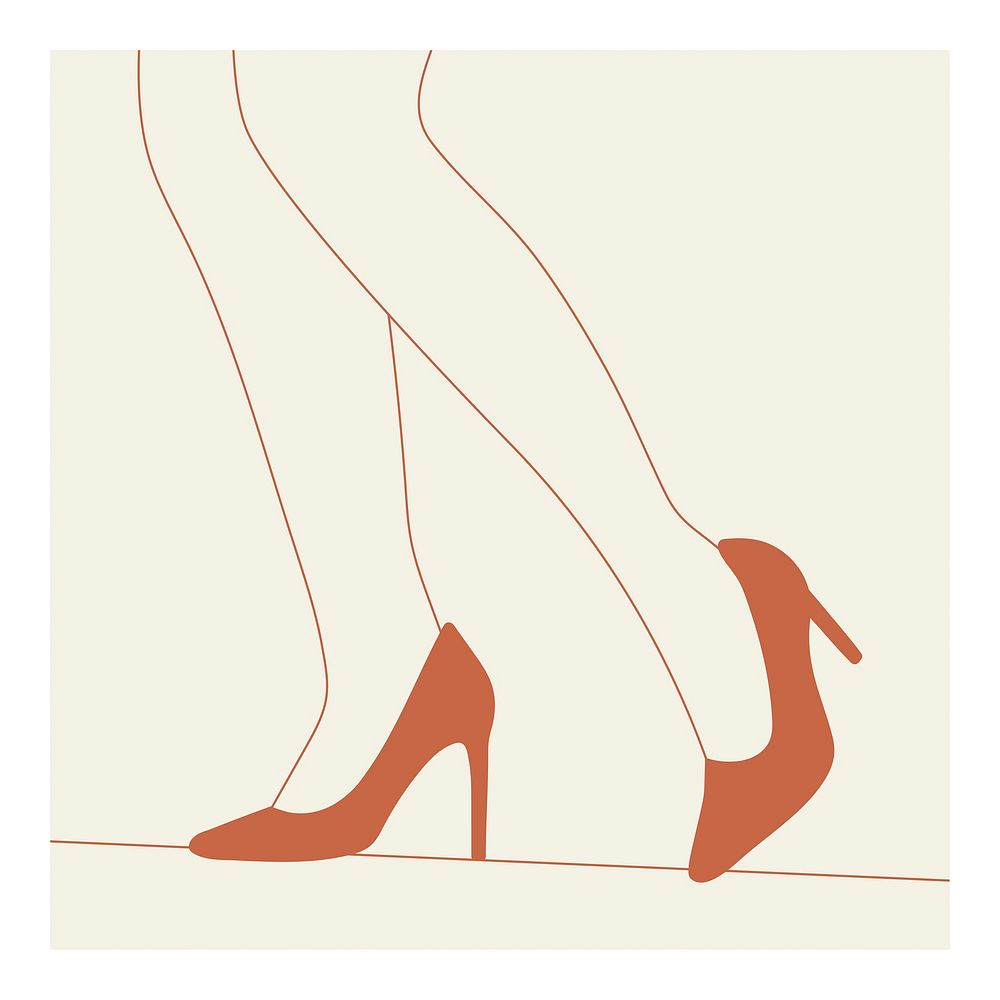 Heels art print, women's legs wall decor