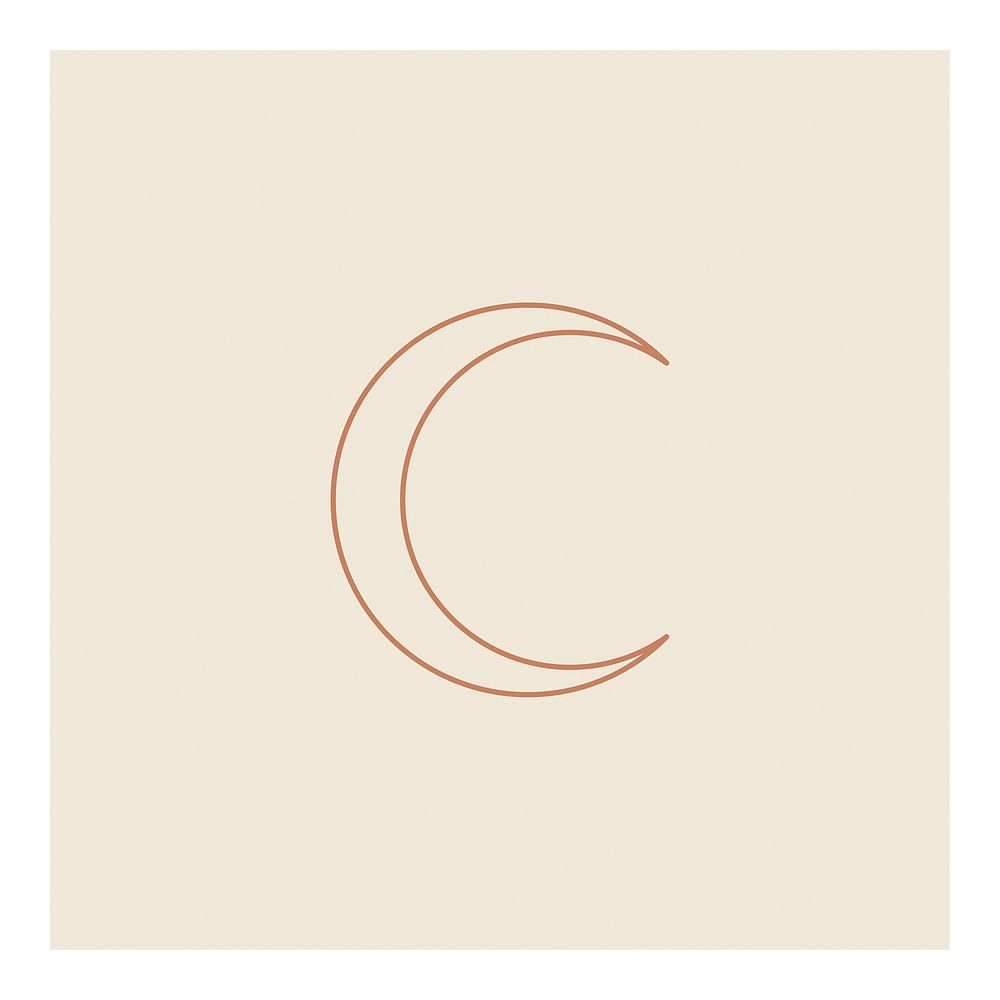 Crescent moon art print, celestial illustration