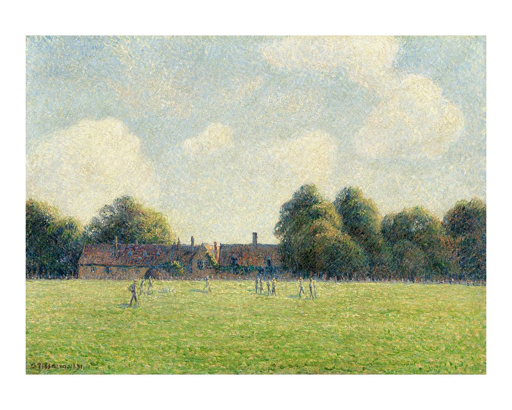 Pissarro art print, famous painting, Hampton Court Green
