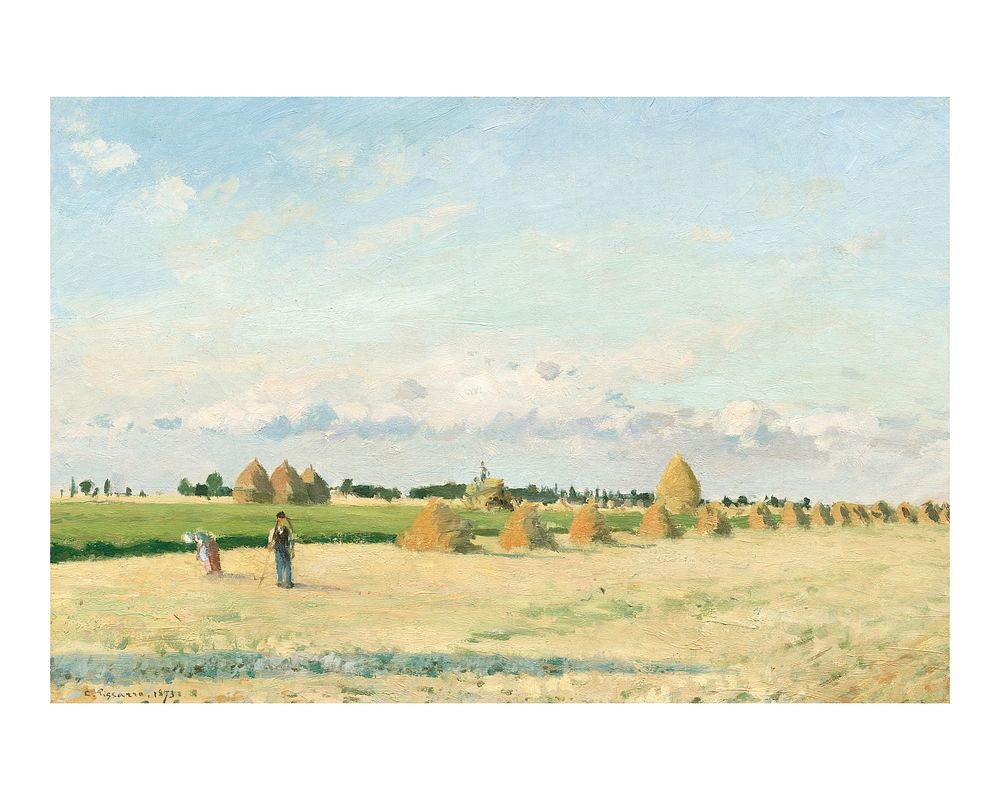 Pissarro art print, famous painting, Landscape, Ile-de-France