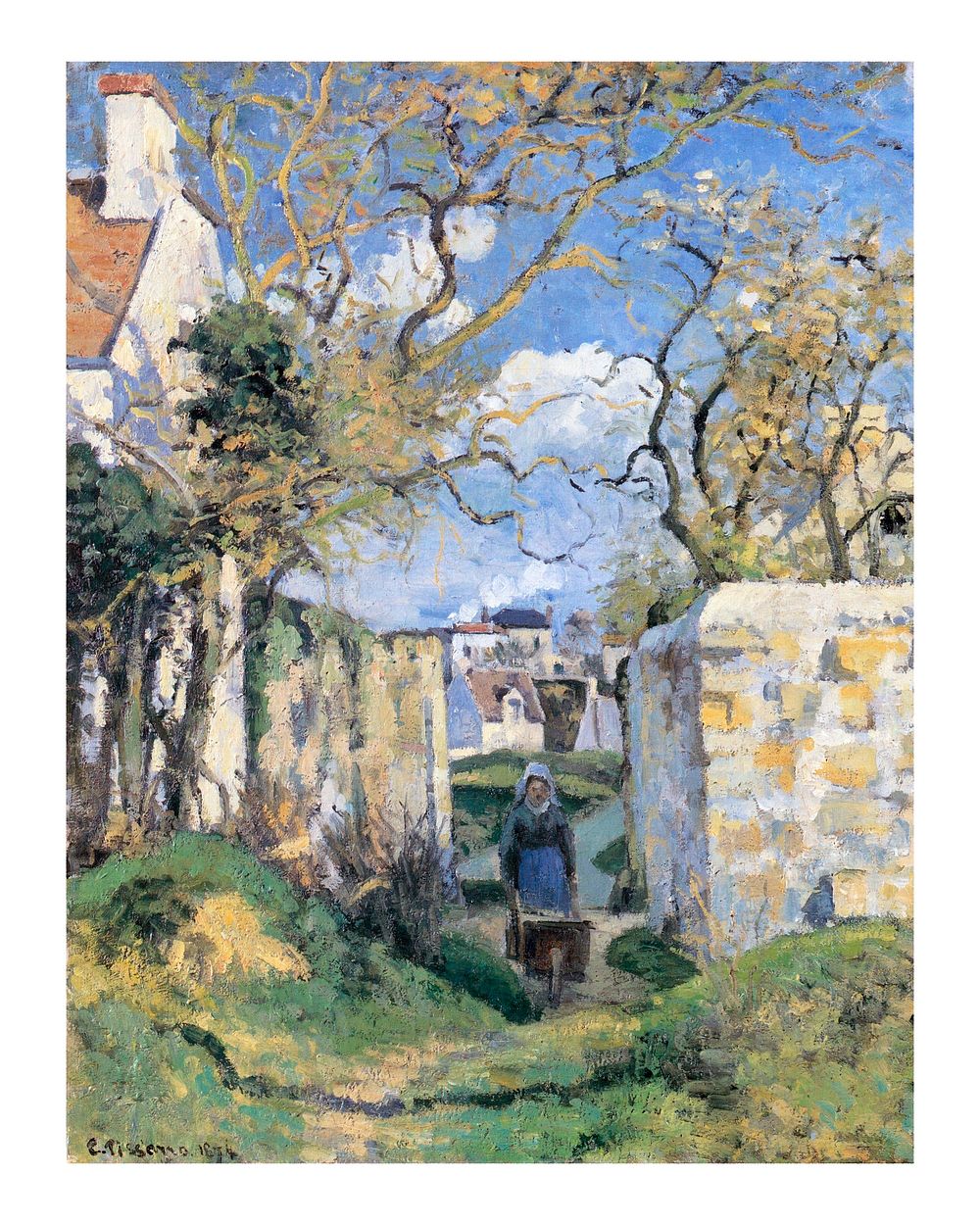 Pissarro art print, famous painting, Landscape from Pontoise