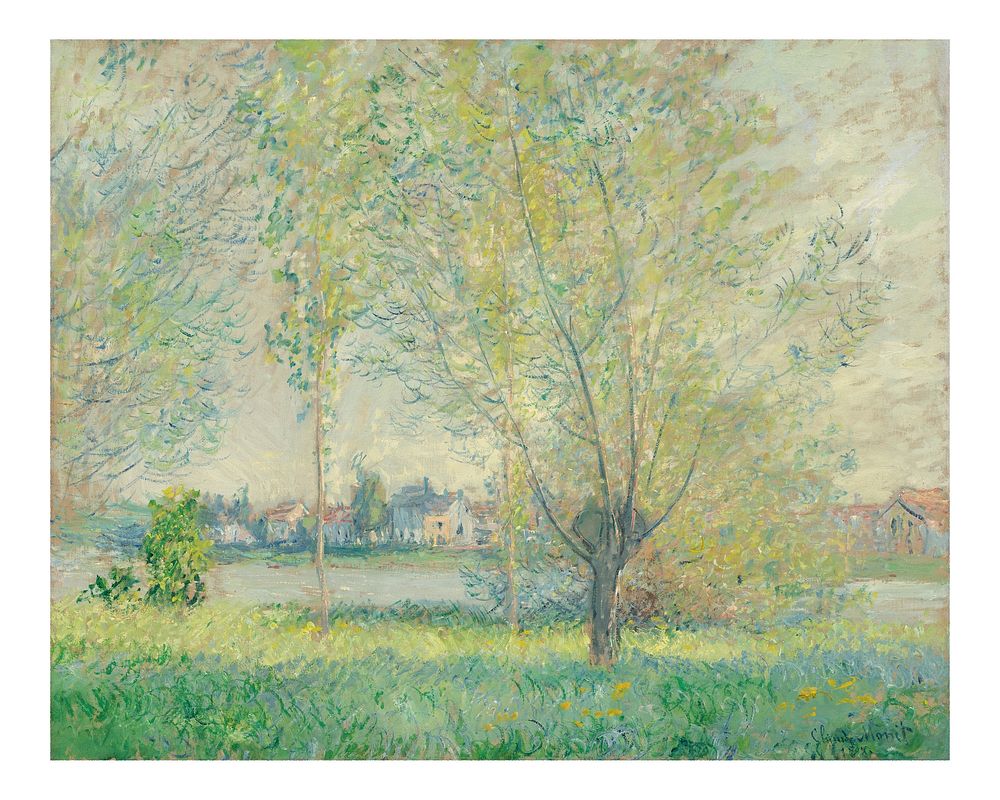 Monet art print, The Willows, famous vintage painting