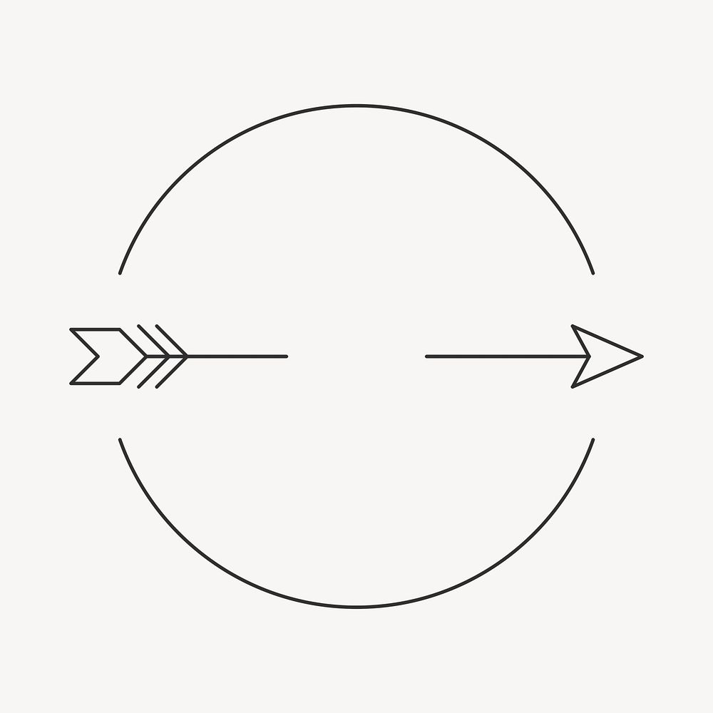 Minimal black arrow logo clipart, aesthetic business branding, simple tribal graphic