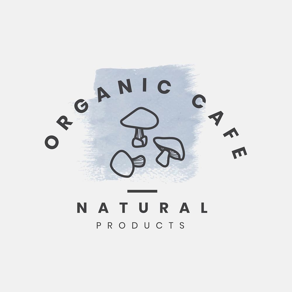 Organic cafe business logo template, professional design for organic branding psd