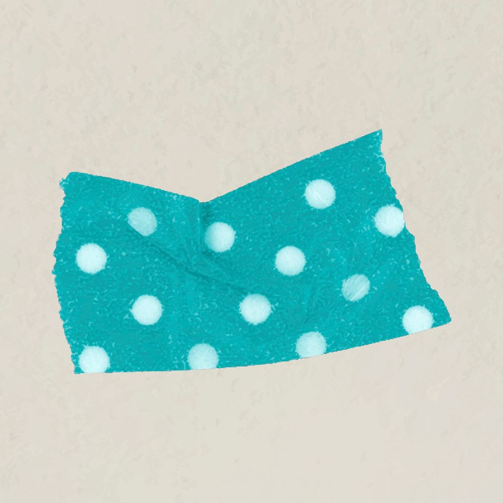 Polka dot washi tape clipart, green pattern design