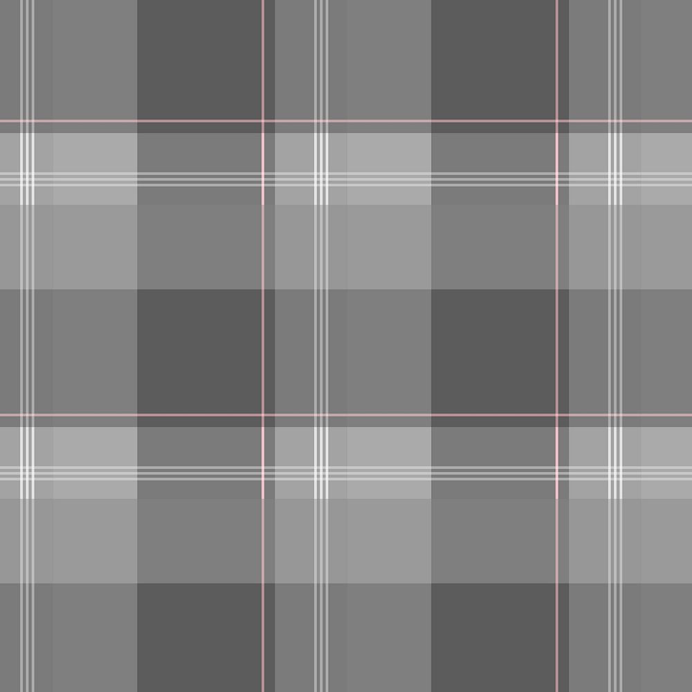 Tartan plaid background, gray pattern design vector