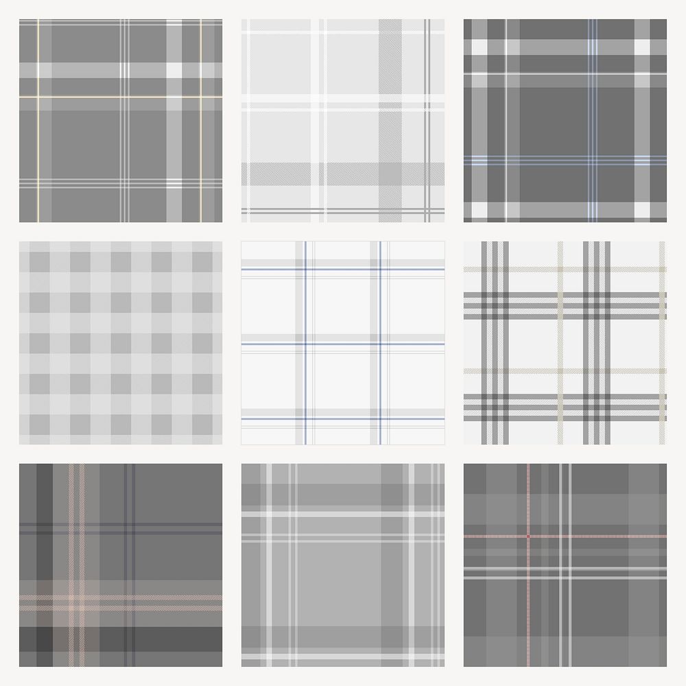 Beige seamless pattern background, tartan plaid, traditional design vector set