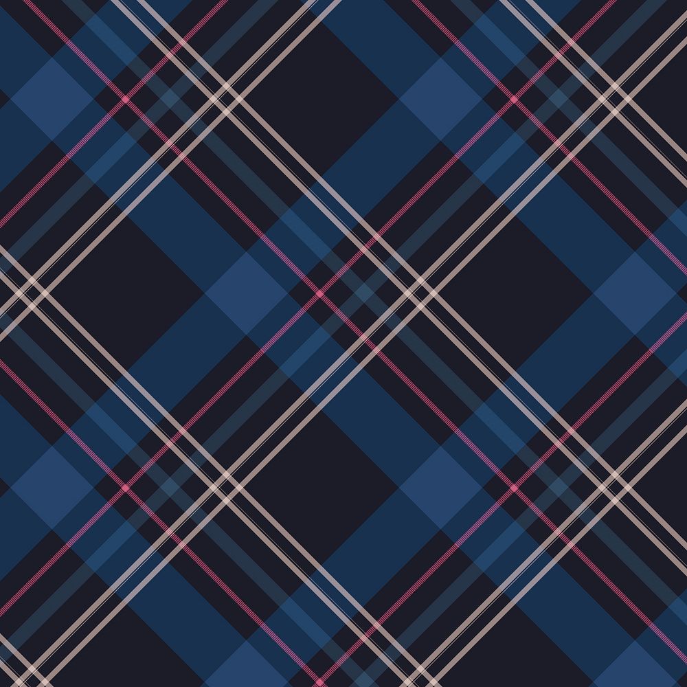 Tartan traditional checkered background, blue pattern design psd