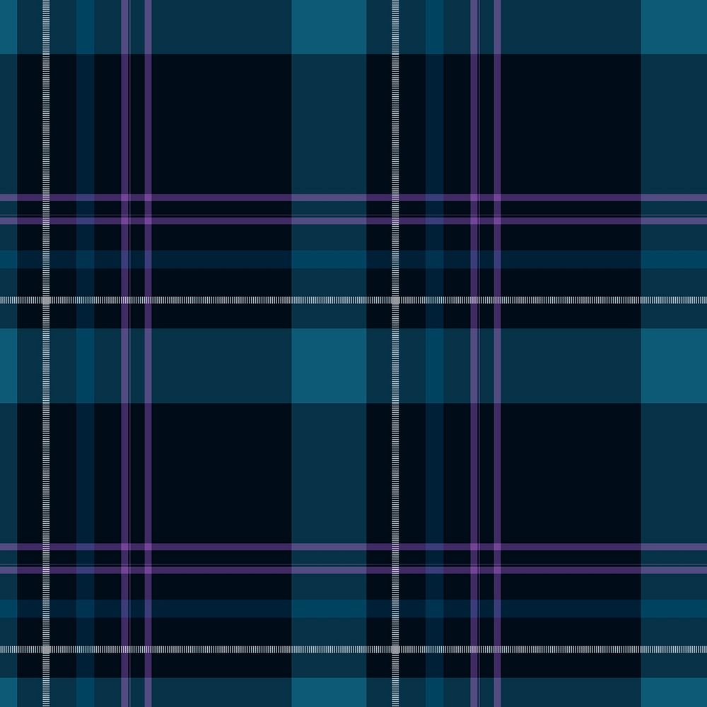 Plaid pattern background, blue tartan, traditional design vector