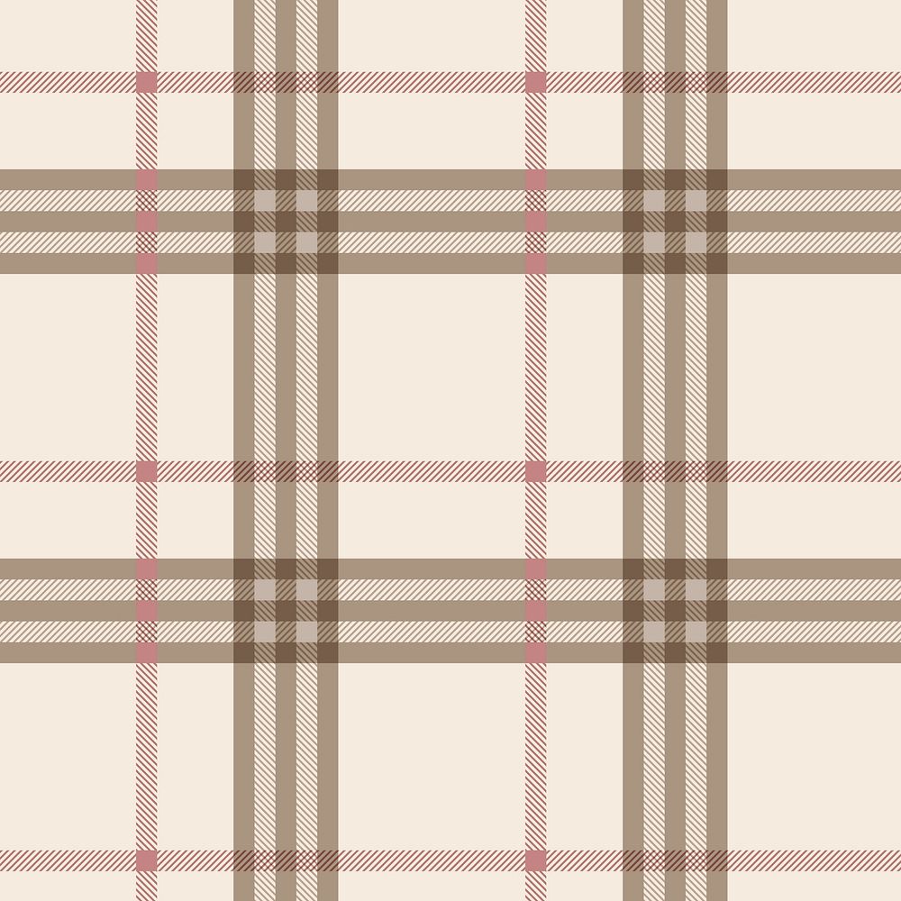 Beige seamless pattern background, tartan plaid, traditional design vector