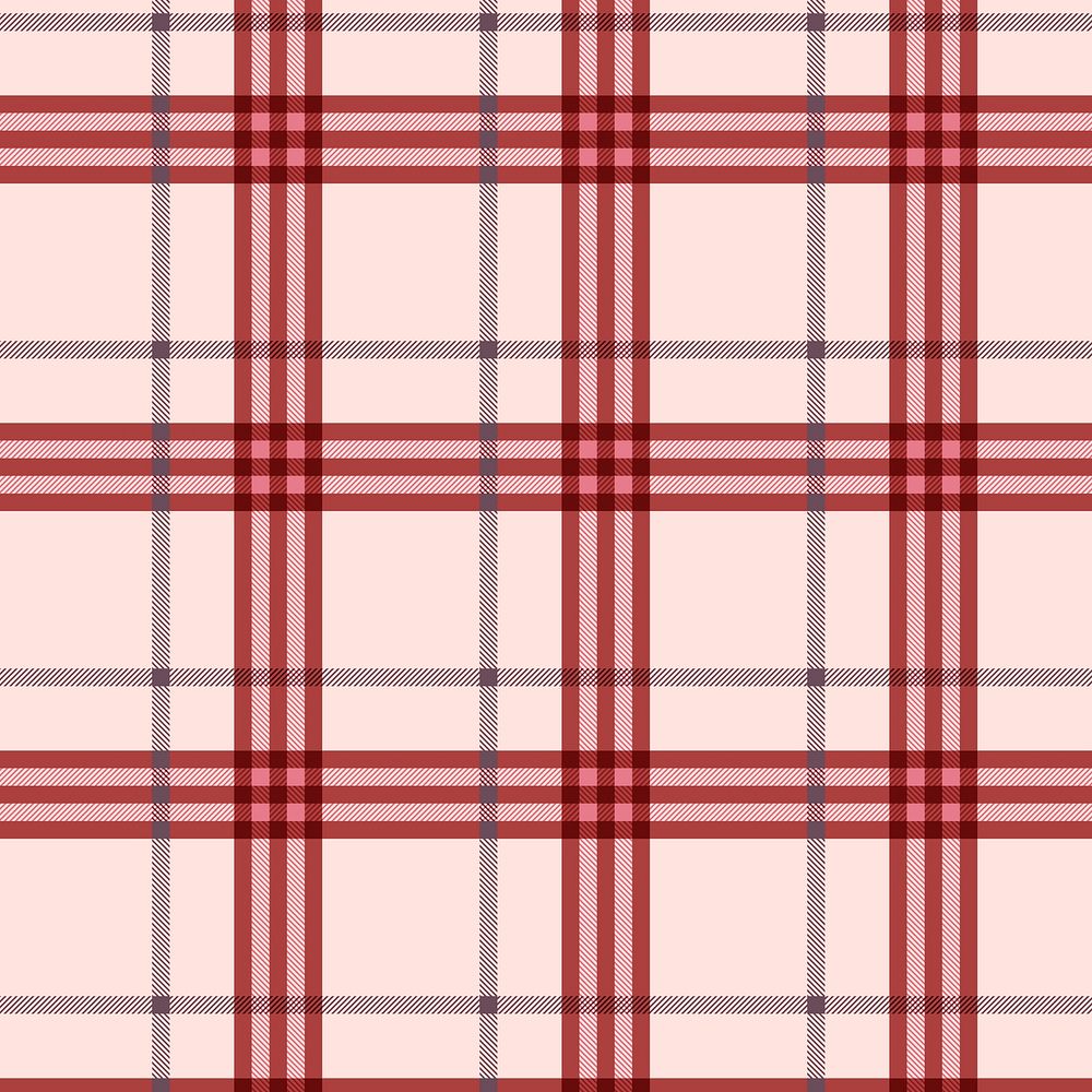 Red tartan background, traditional Scottish design vector