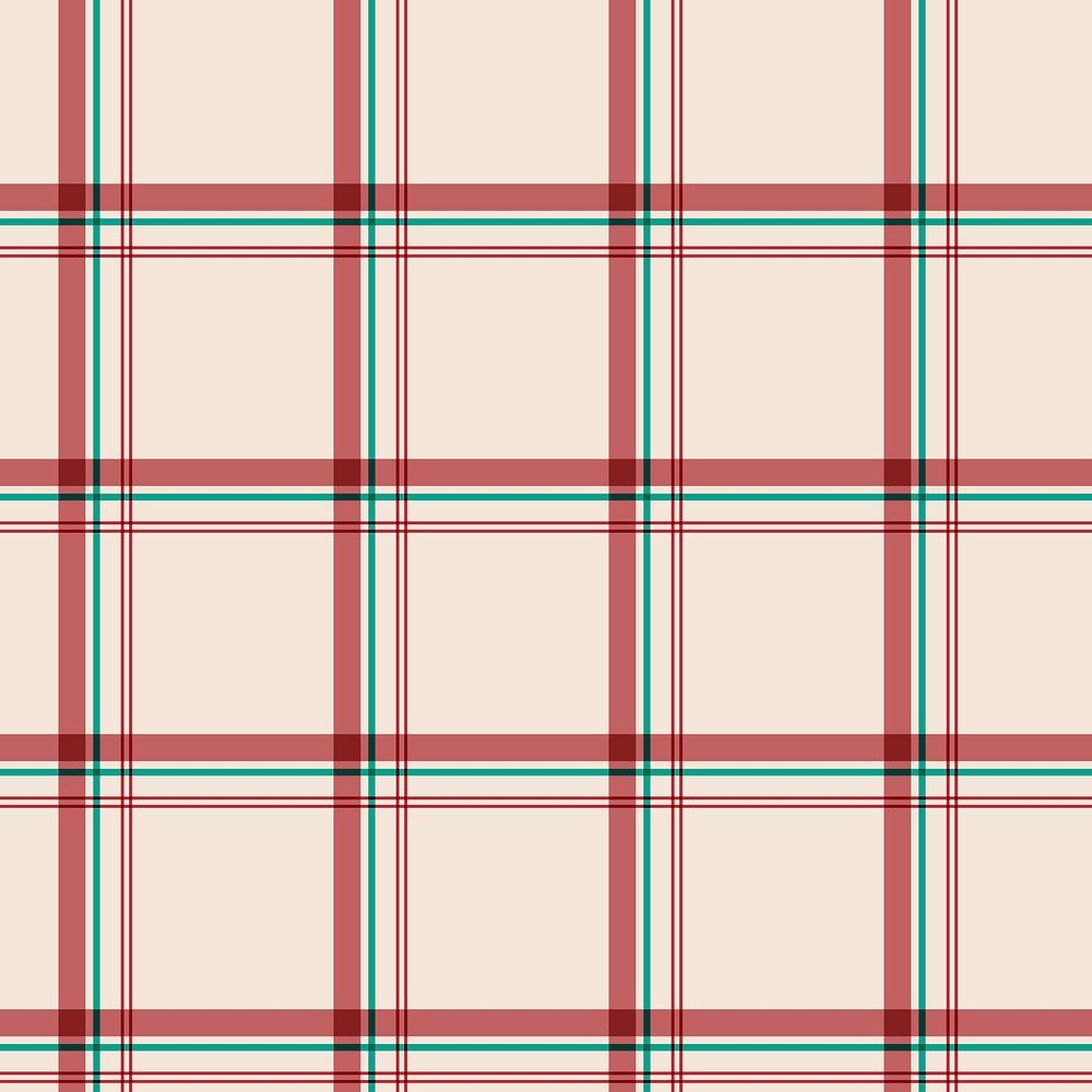 Cream plaid background, grid pattern design psd