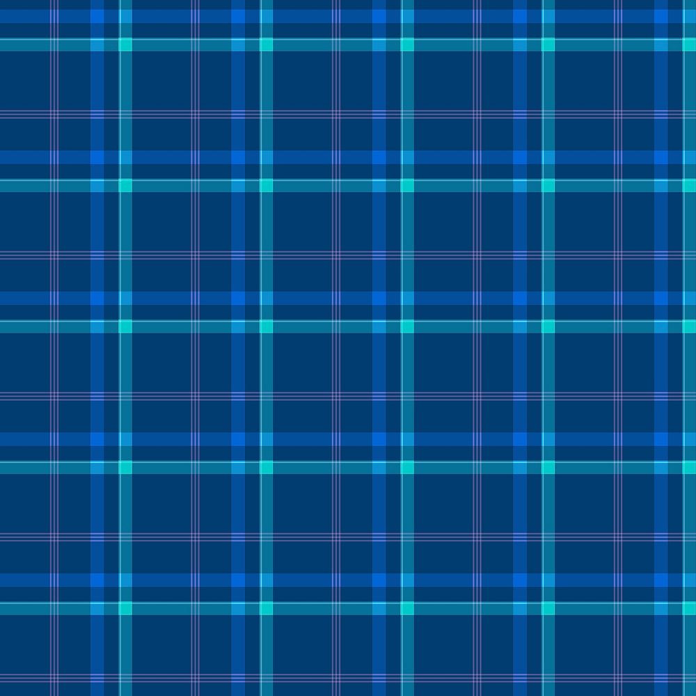 Blue tartan background, traditional Scottish design vector