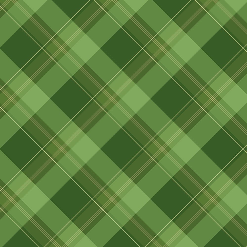 Green plaid background, grid pattern design psd