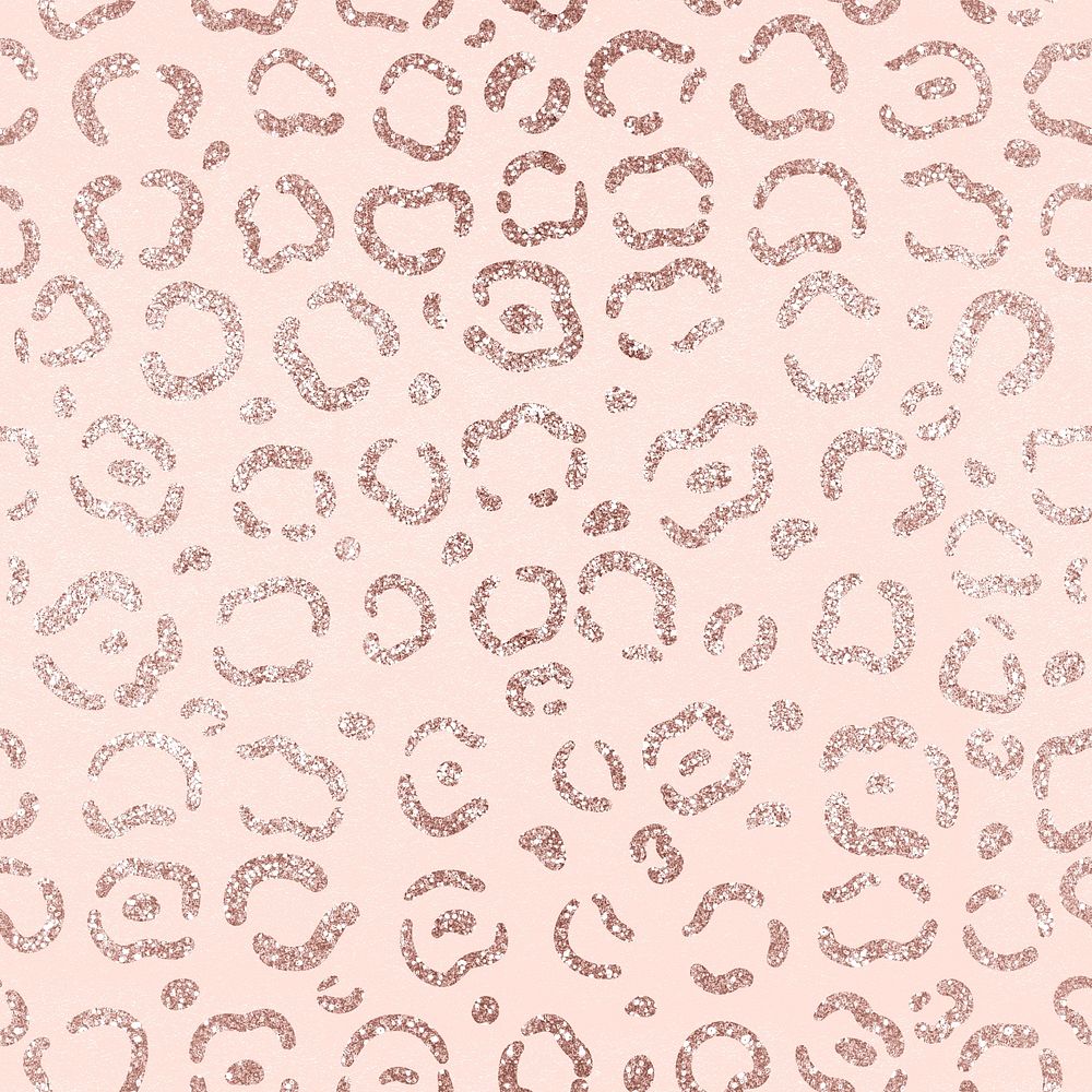 Leopard pink seamless pattern, aesthetic animal print background psd