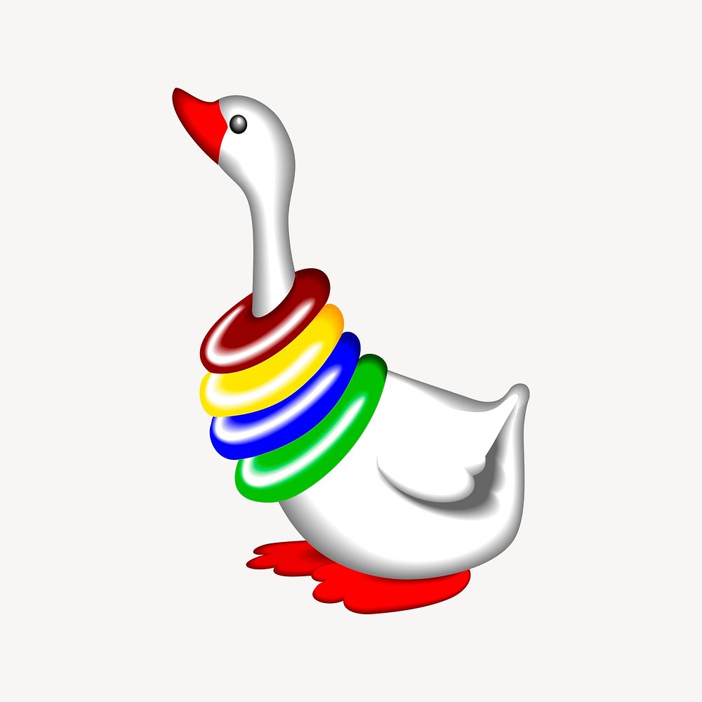 Cute duck clipart, animal illustration vector. Free public domain CC0 image.
