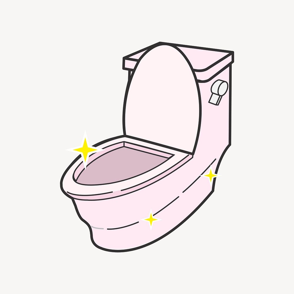Toilet clipart, sanitary ware illustration. Free public domain CC0 image.
