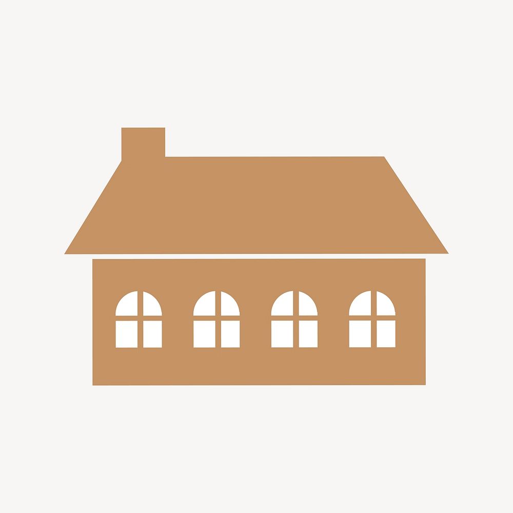 Big house clipart, real estate icon illustration vector. Free public domain CC0 image.