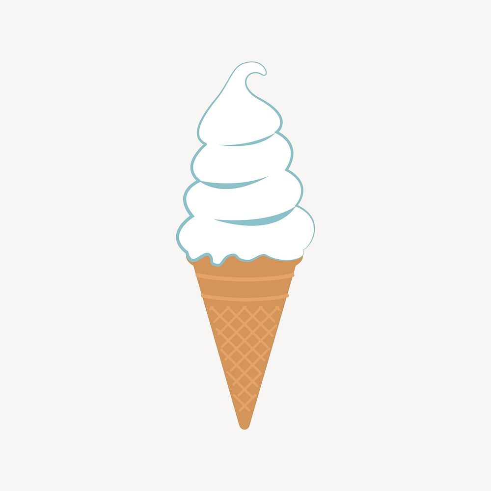 Soft serve clipart, dessert illustration. Free public domain CC0 image.