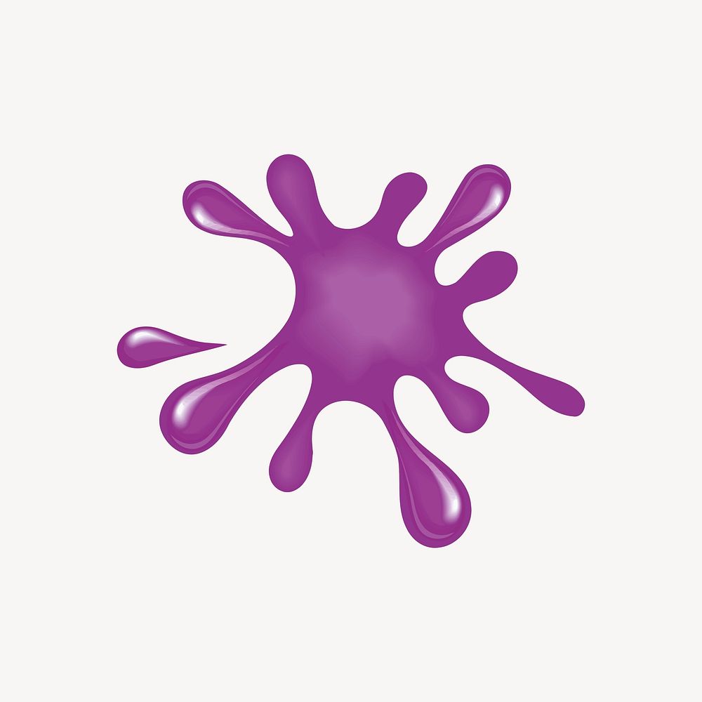 Purple splash clipart, texture illustration vector. Free public domain CC0 image.