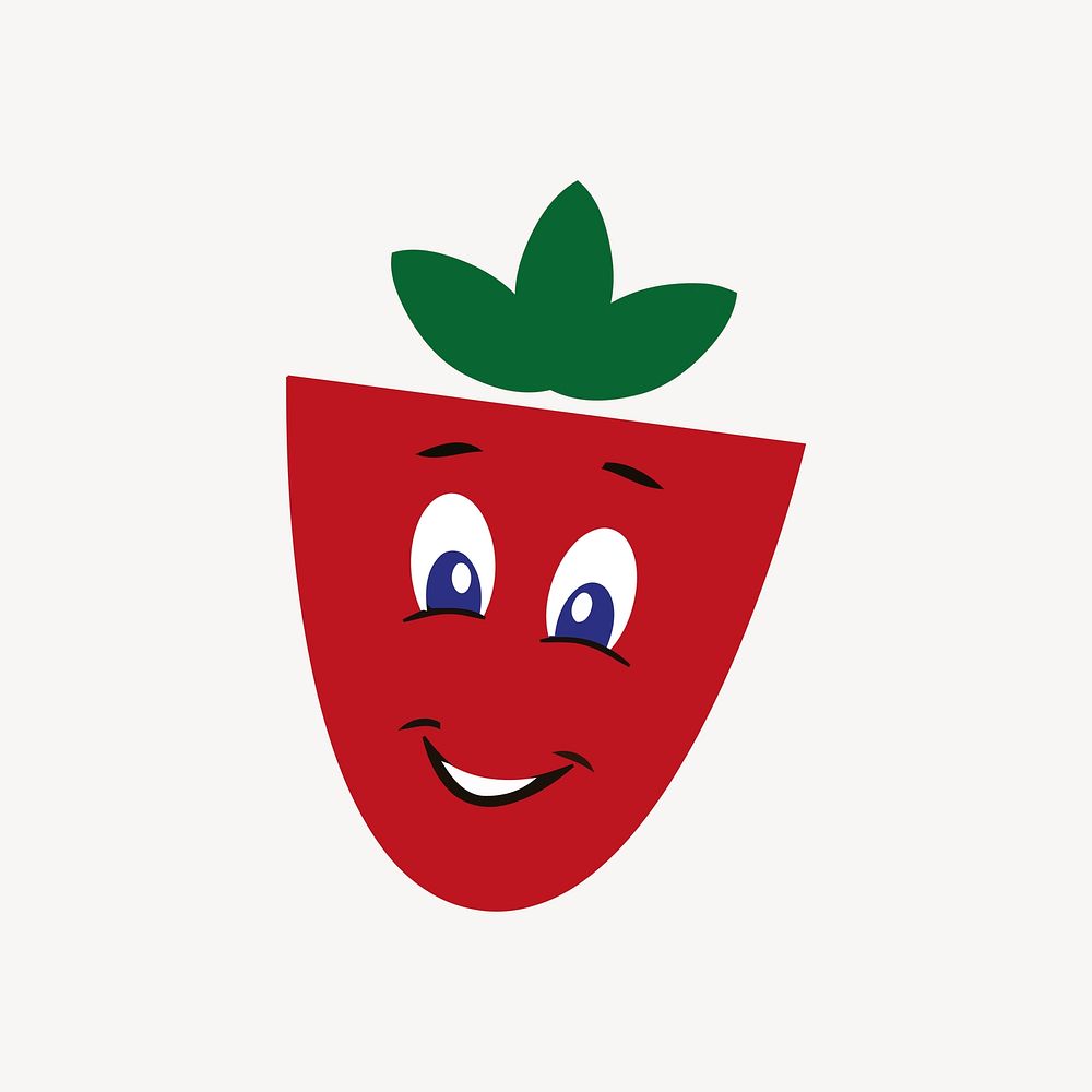 Strawberry clipart, fruit illustration vector. Free public domain CC0 image.