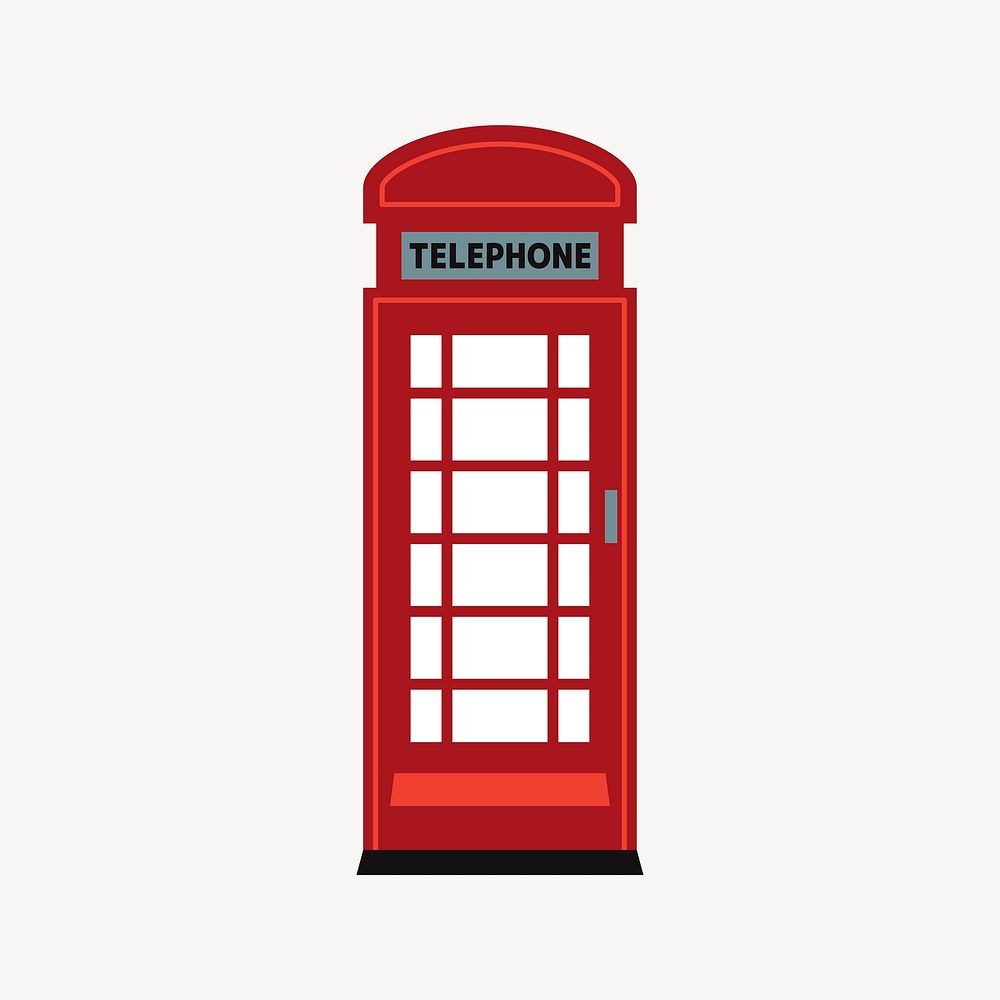 Phone booth clipart, communication illustration. Free public domain CC0 image.