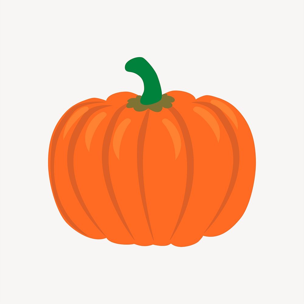 Pumpkin clipart, vegetable illustration. Free public domain CC0 image.