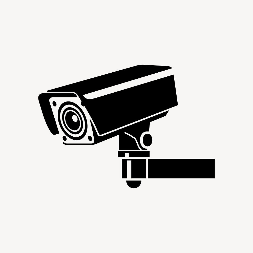 CCTV camera drawing, security illustration psd. Free public domain CC0 image.