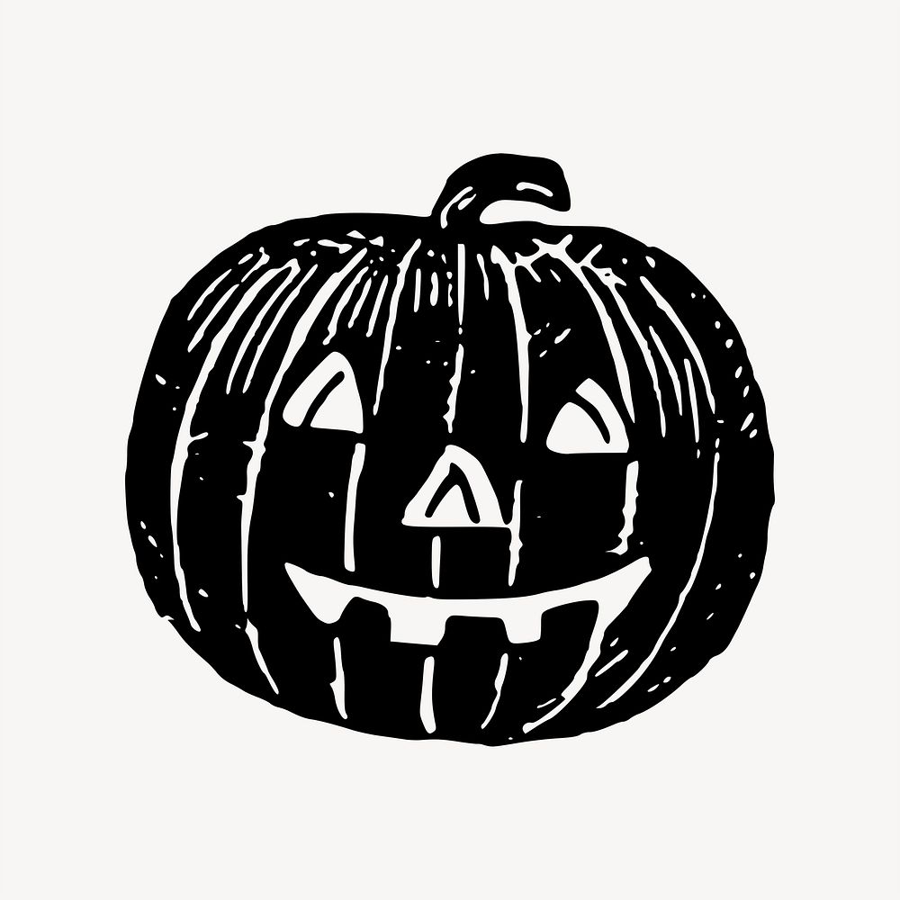 Halloween pumpkin drawing, festive illustration. Free public domain CC0 image.