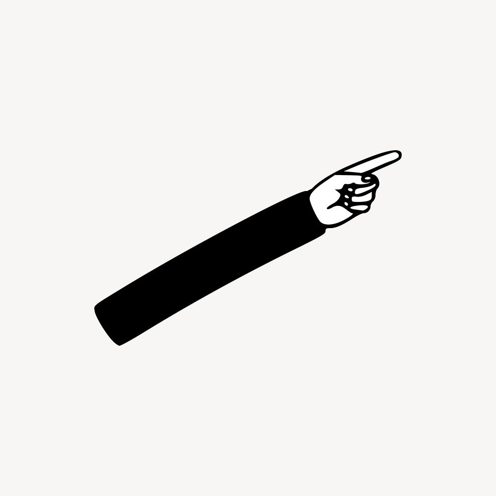 Arrow hand clipart, business illustration vector. Free public domain CC0 image.