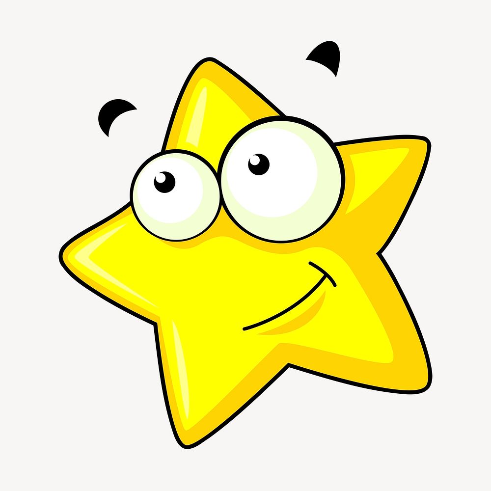 Cartoon starfish clipart, sea animal illustration. Free public domain CC0 image.