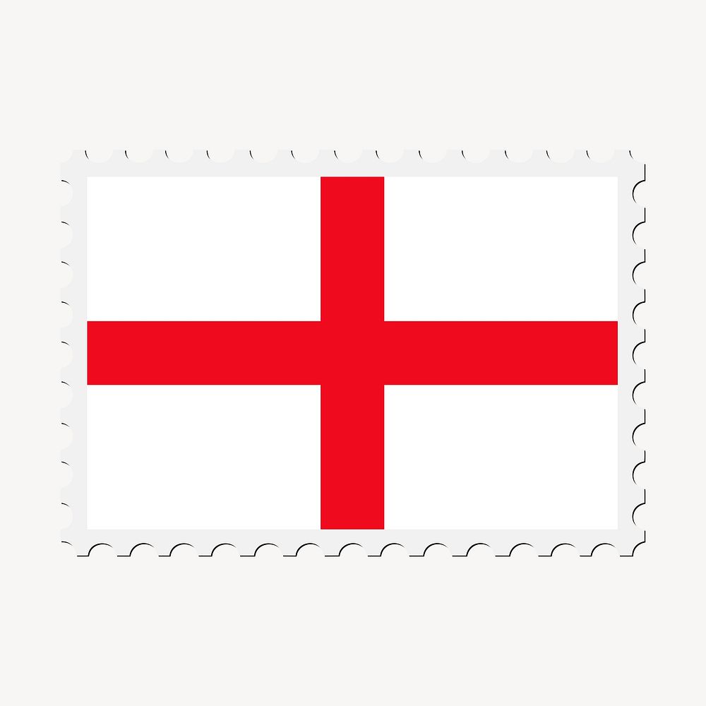 England flag clipart, postage stamp. Free public domain CC0 image.