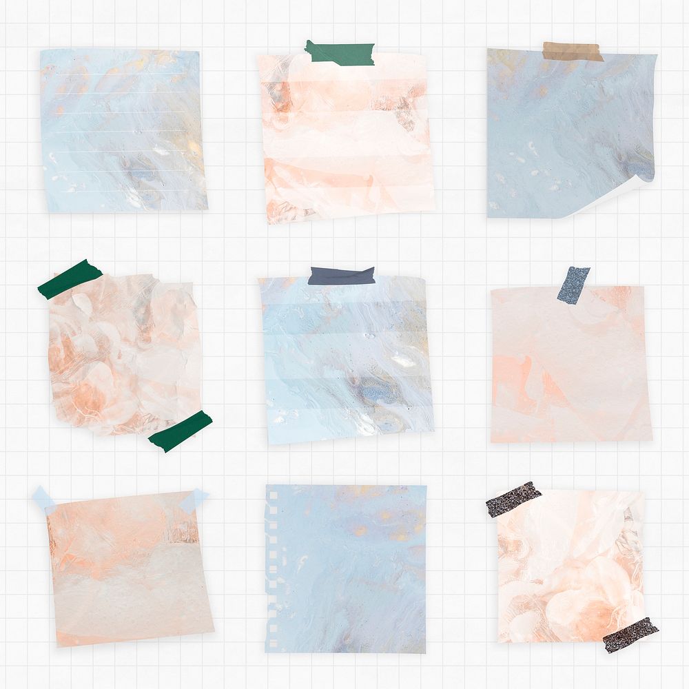 Notepad psd with pastel watercolor background
