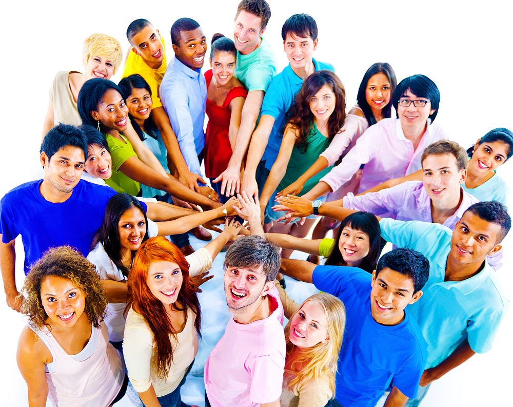 Large Group of People Community Teamwork Concept