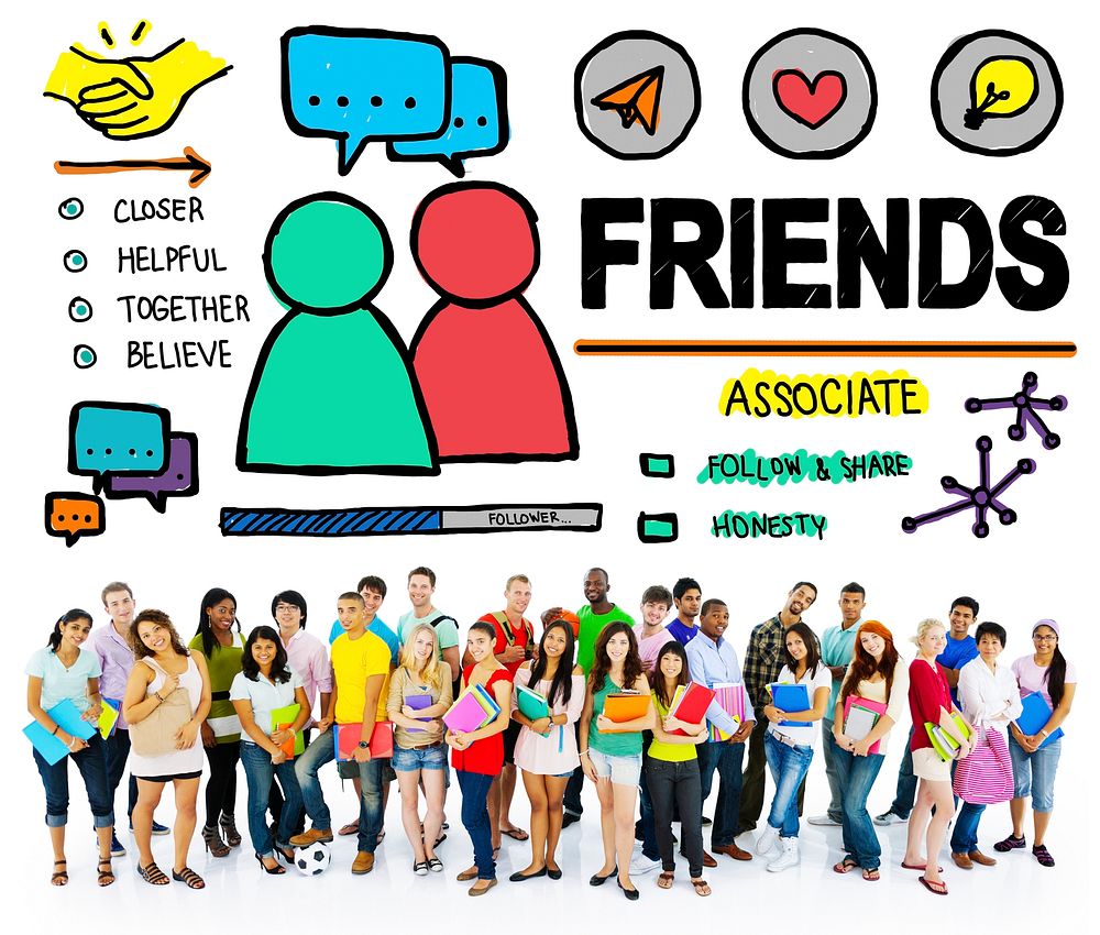 Friends Group People Social Media Loyalty Concept