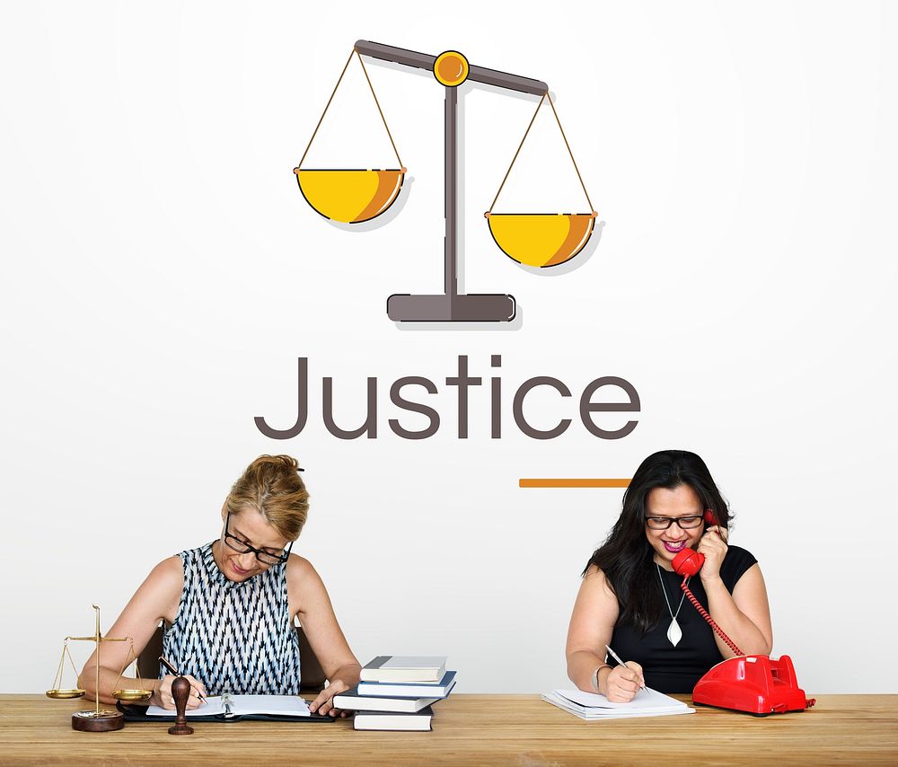 Illustration of justice judgement scale