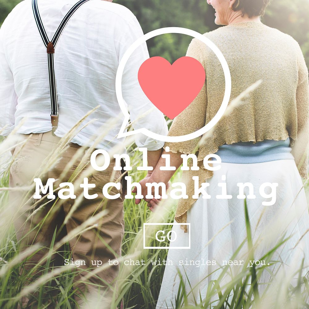 Online Matchmaking Dating Sign Up Concept