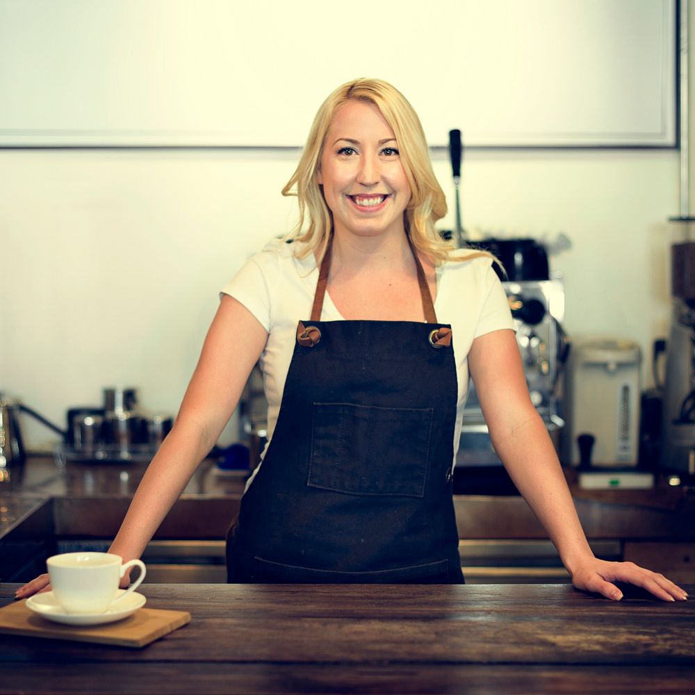 Barista Cafe Coffee Uniform Apron Service Shop Concept