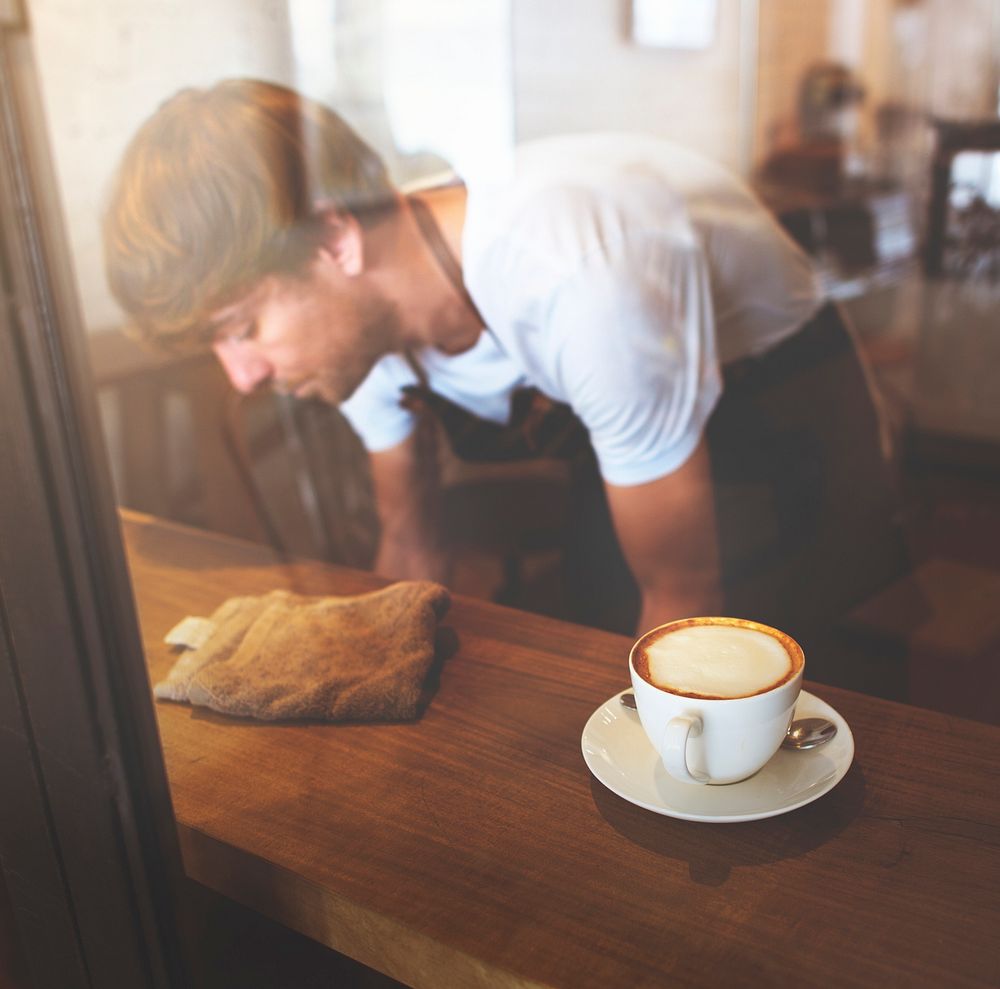 Barista Cafe Coffee Uniform Apron Service Shop Concept