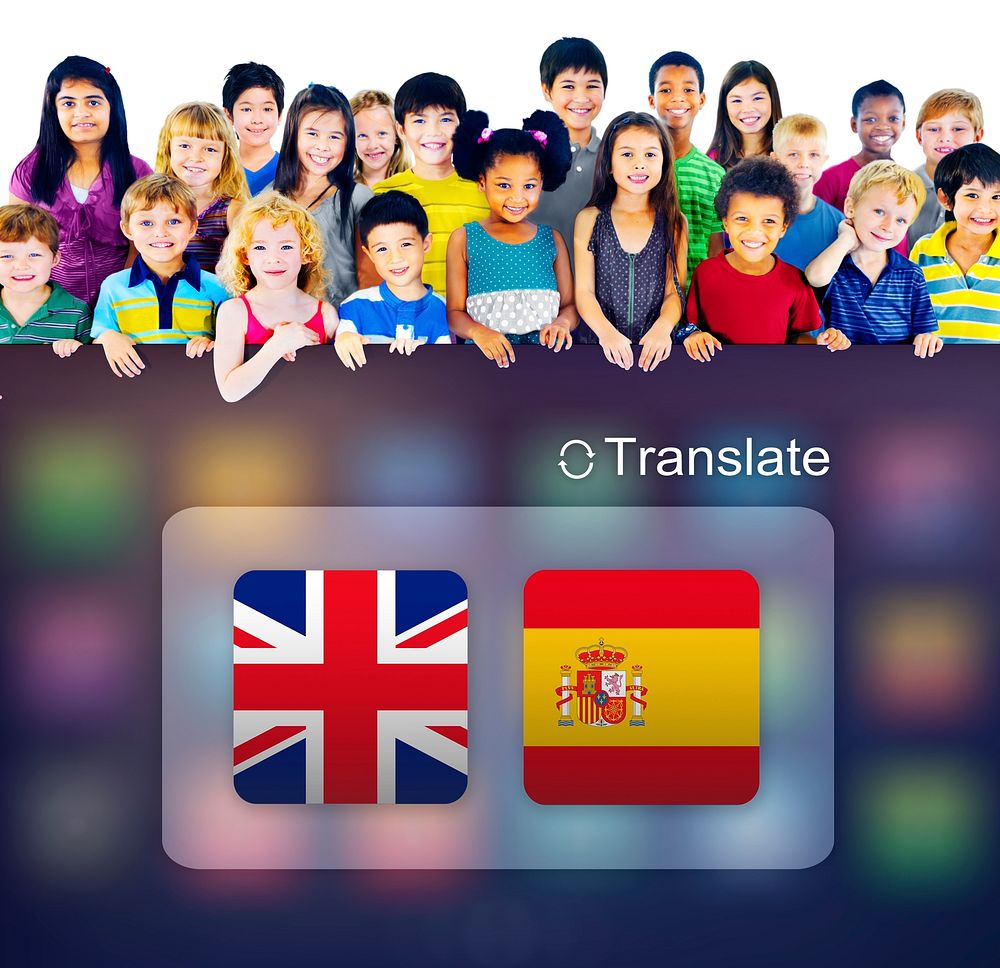Flag Countries Foreign Word Translation Concept