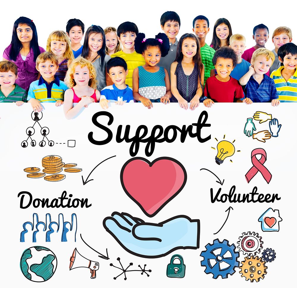 Support Charit Donation Volunteer Concept