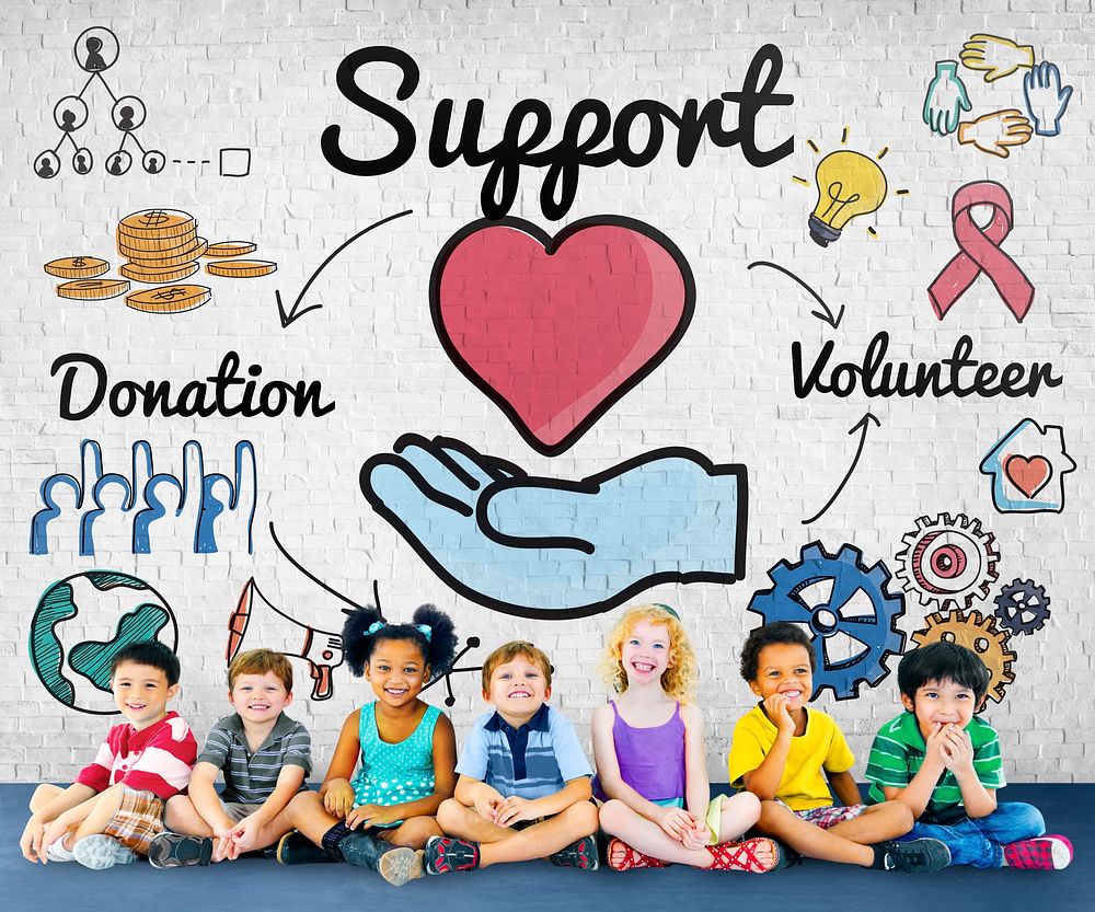Support Charit Donation Volunteer Concept