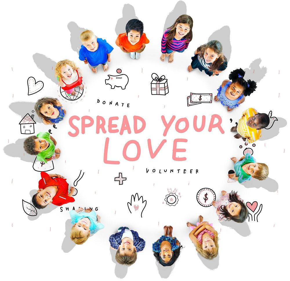 Spread Your Love Donations Charity Support Concept