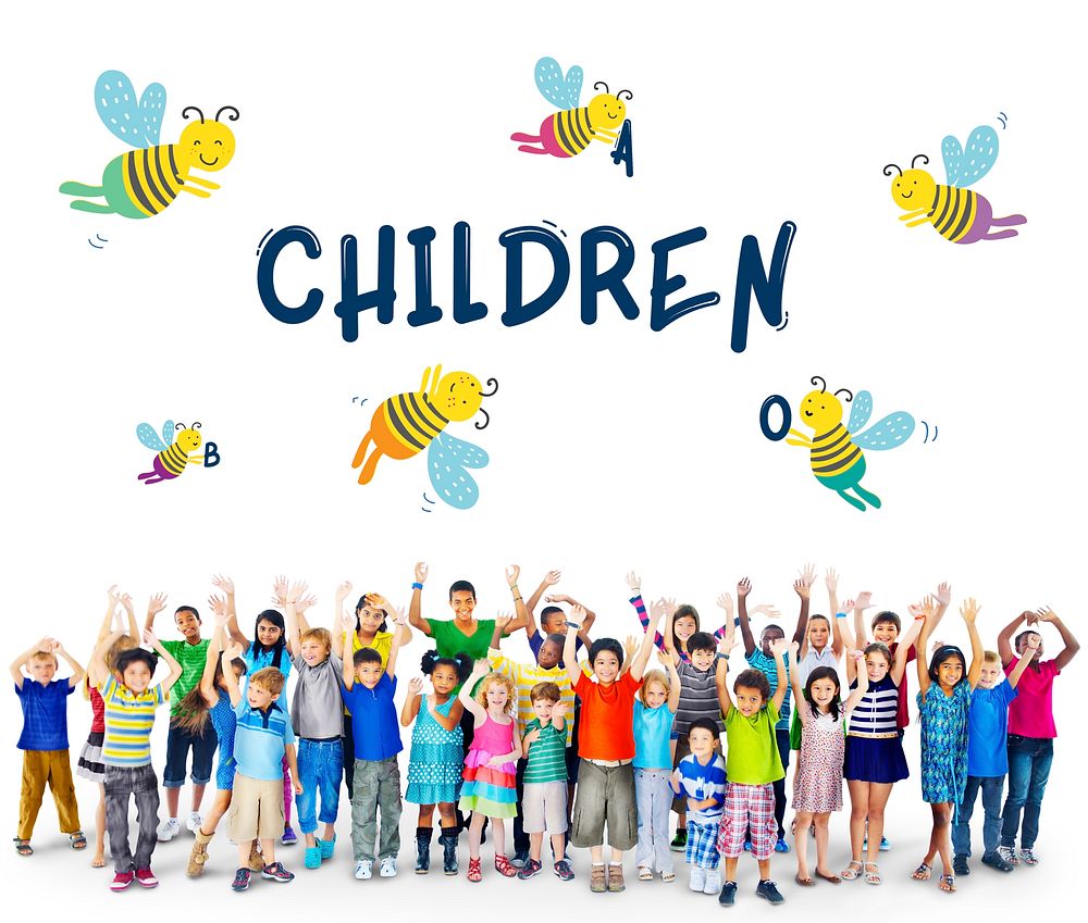 Kids Children Friendship Together Team Bee Graphic